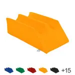 Lagerungskeil mit 2 tiefen Beinmulden LxBxH 75x42x22 cm