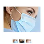 Produktbild: Medizinischer Einmal-Mundschutz mit Elastikband und Nasenbügel, 50 Stück