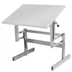 Mckel Sitz-Steharbeitstisch Ergo S72 B x T x H 100 x 70 x 72-122 cm, mit Gleitern, grau/grau