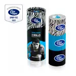 MyCureTape Safari Stripes 3 Rollen  2,5 m x 5 cm, Art Zebra, schwarz, blau