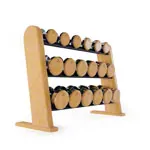 NOHRD DumbBells Hantelset, 18 Hanteln 5 - 25 kg inkl. Ablage, Club-Sport