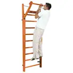 NOHrD Sprossenwand Kirsche, ausklappbar, 10 Sprossen, HxBxT 230x80x13 cm