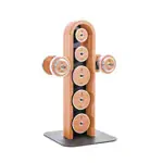 NOHrD WeightPlate Tower 2x Kurzhanteln, 1x Langhantel 20x Hantelscheiben, Eiche