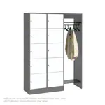 Produktbild: Offene Garderobe für 10 Personen, HxBxT 195x185x48 cm