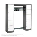 Produktbild: Offene Garderobe für 10 Personen, HxBxT 195x187x48 cm