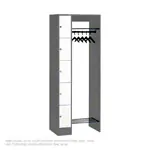 Offene Garderobe für 5 Personen, HxBxT 195x74x48 cm
