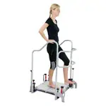 Abbildung zeigt Posturomed 202 mit Haltegel�nder, LxB 60x60 cm, silber