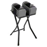 Abbildung zeigt Power Block-Set 3-tlg., Hantel Sport 50, 4,5-23kg Paar + Faltbarer Stnder