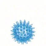 Reflex-Ball,  6 cm, blau-transparent