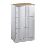Produktbild: Schließfachschrank Resisto mit 6 Fächern, HxBxT 125x77x54 cm