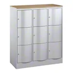 Produktbild: Schließfachschrank Resisto mit 9 Fächern, HxBxT 125x115x54 cm