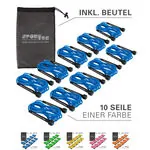 Produktbild: Springseil Speed Rope-Set, verstellbar, 300 cm, 10 Seile, inkl. Aufbewahrungsbeutel