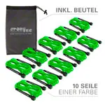 Springseil Speed Rope-Set, verstellbar, 300 cm, 10 Seile, inkl. Aufbewahrungsbeutel