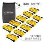 Abbildung zeigt Springseil Speed Rope-Set, verstellbar, 300 cm, 10 Seile, inkl. Aufbewahrungsbeutel