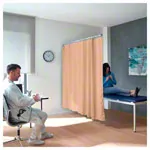 Teleskopsichtschutz 120 cm mit Vorhang 175 cm