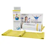 Abbildung zeigt Thera-Band inkl. Tasche und Anleitung, LxB 2,50 mx12,8 cm, leicht, gelb