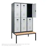 Produktbild: Umkleideschrank mit Bank und 3 Abteilen, Abteilbreite 40 cm