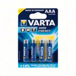 VARTA Micro High Energy Batterien, 1,5 V AAA, 4 Stück