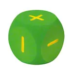 Abbildung zeigt VOLLEY Schaumstoff-Lernw�rfel mit Rechenzeichen (+,-), LxBxH 16x16x16 cm