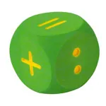 Produktbild: VOLLEY Schaumstoff-Lernwürfel mit Rechenzeichen (=, ·, :, +, >, -), 16x16x16 cm