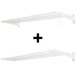 Wandhalterung Set, 350 cm, mit je 4 Auflagestben, Basis- und Erweiterungsmodul, 11-tlg.