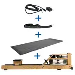 WaterRower Rudergert Eiche, inkl. S4 Monitor, Herzfrequenzempfnger, Brustgurt POLAR T31 und Bodenschutzmatte, Set 4-tlg.