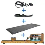 WaterRower Rudergert Esche, inkl. S4 Monitor, Herzfrequenzempfnger, Brustgurt POLAR T31 und Bodenschutzmatte, Set 4-tlg.