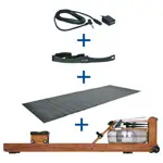 WaterRower Rudergert Kirsche, inkl. S4 Monitor, Herzfrequenzempfnger, Brustgurt POLAR T31 und Bodenschutzmatte, Set 4-tlg.