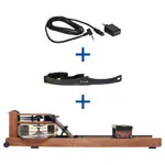 WaterRower Rudergert Nussbaum, inkl. S4 Monitor, Herzfrequenzempfnger und Brustgurt POLAR T31, Set 3-tlg.