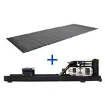 WaterRower Rudergert Shadow, inkl. S4 Monitor und Bodenschutzmatte, Set 2-tlg.