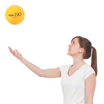 VOLLEY Schaumstoffball unbeschichtet,  19 cm, gelb_StripHtml