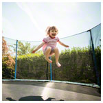 Gartentrampolin 24 Set, Trampolin ø 2,4 m inkl. Sicherheitsnetz