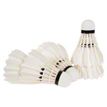 Federbälle aus Gänsefedern<br> 6 Stück