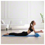 Abbildung zeigt Yoga Rolle, ø 15 cm x 90 cm, blau