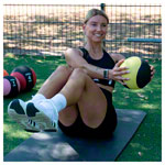 Sport-Tec Medizinball ø 19 cm, 2 kg, gelb