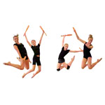 Abbildung zeigt Turnkeule aus Hartholz, 2er-Set, 36 cm