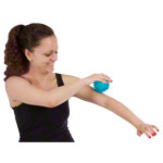 Reflex-Ball,  9 cm, blau-transparent