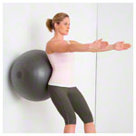 Abbildung zeigt TOGU Gymnastikball Powerball Challenge ABS, ø 55-65 cm, silber-grau