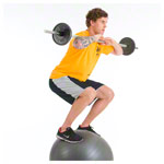 Abbildung zeigt TOGU Gymnastikball Powerball Challenge ABS, ø 55-65 cm, silber-grau