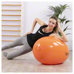 Abbildung zeigt PEZZI Therapierolle Eggball, Ø 55 cm x 80 cm, orange