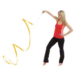 Abbildung zeigt Gymnastikband mit Stab, 4 m