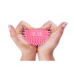 Igel-Ball, ø 9 cm, neon- pink, soft