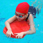 BECO Schwimmbrett Junior aus PE-Schaum, 34 x 21 x 3 cm