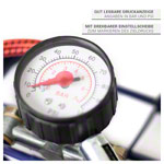 Fußluftpumpe inkl. Manometer, 2 Zylinder