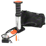 Minifußpumpe mit analogem Manometer inkl. Satteltasche