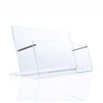 Gutscheinständer aus Acrylglas Werbe Prospekt Ständer Flyerständer für DIN lang