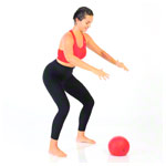 TOGU Medizinball aus Ruton, Ø 21 cm, 1 kg, rot