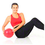 TOGU Medizinball aus Ruton, Ø 21 cm, 1 kg, rot