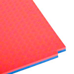 Sportmatte Double Competition inkl. Randstcke, LxBxH 100x100x2 cm, rot/blau_StripHtml