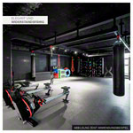 Abbildung zeigt PAVIGYM Fitnessboden für den Kraftraum Endurance, 100x100x0,7 cm